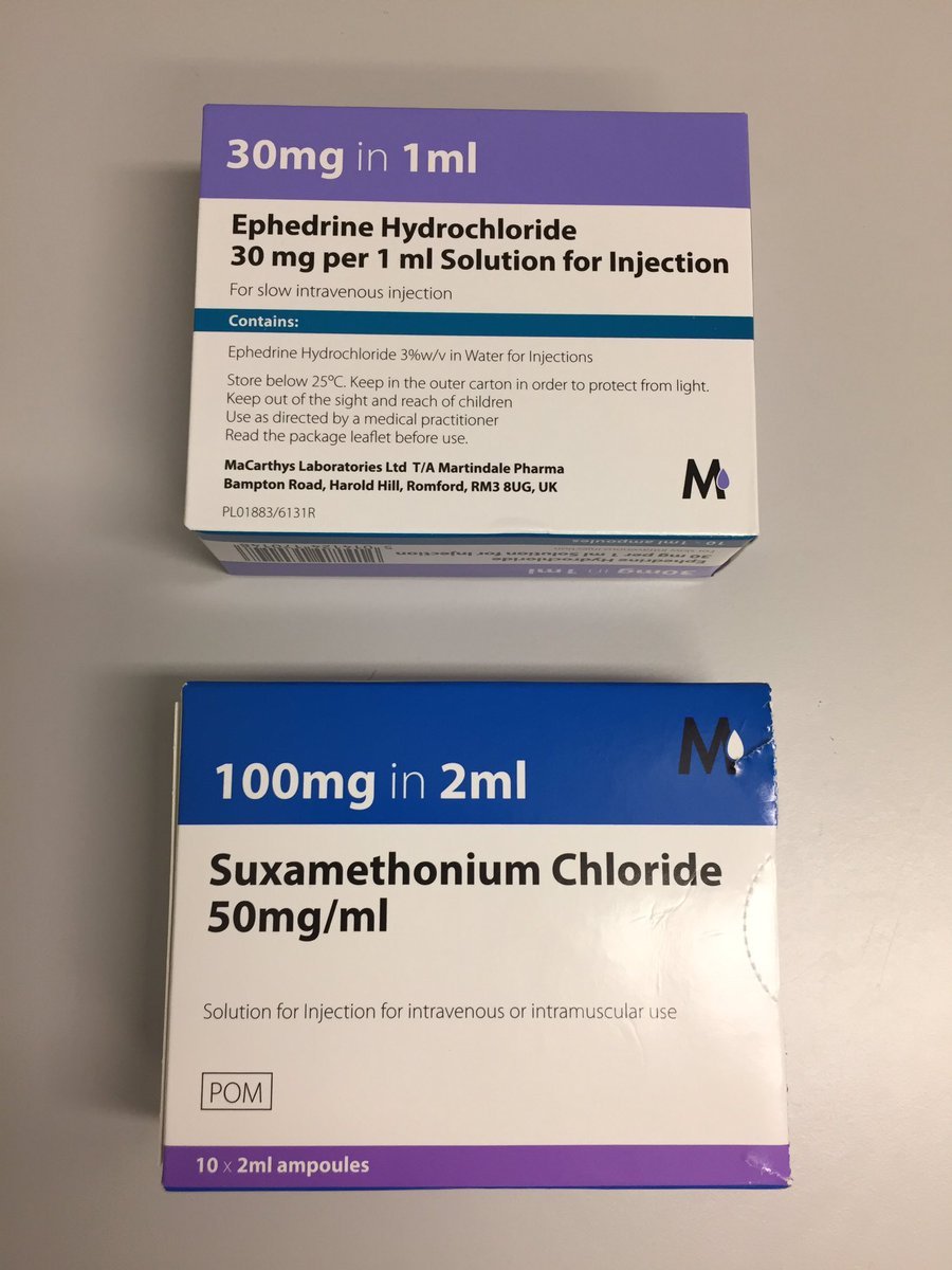 Ephedrine hydrochloride and Suxamethonium chloride