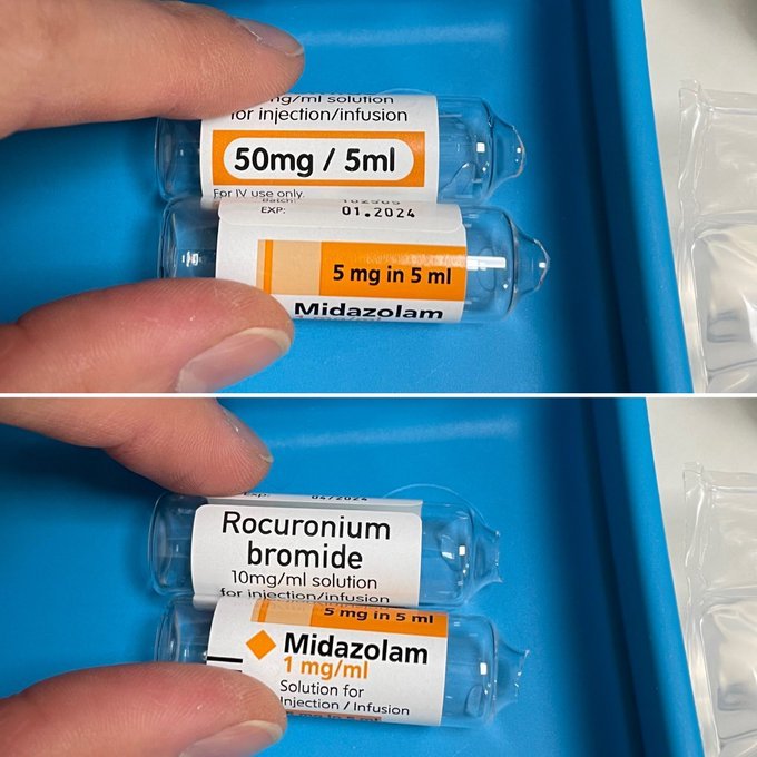 Rocuronium bromide and Midazolam